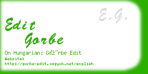 edit gorbe business card